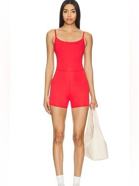 WellBeing + BeingWell Movewell Quinn Romper Lava Red Activewear Size Medium